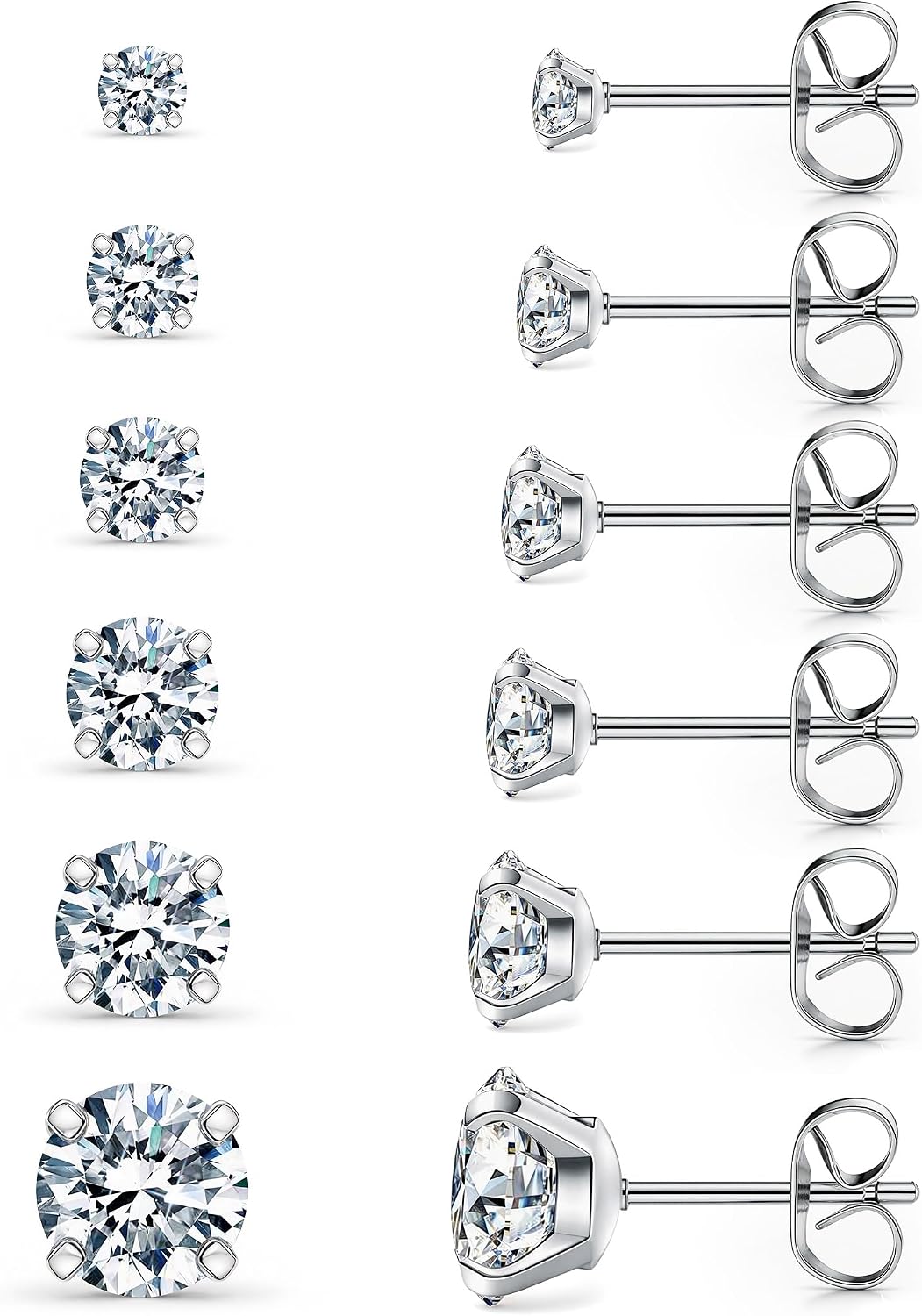 Cubic Zirconia Stud Earring Sets for B2B Sourcing