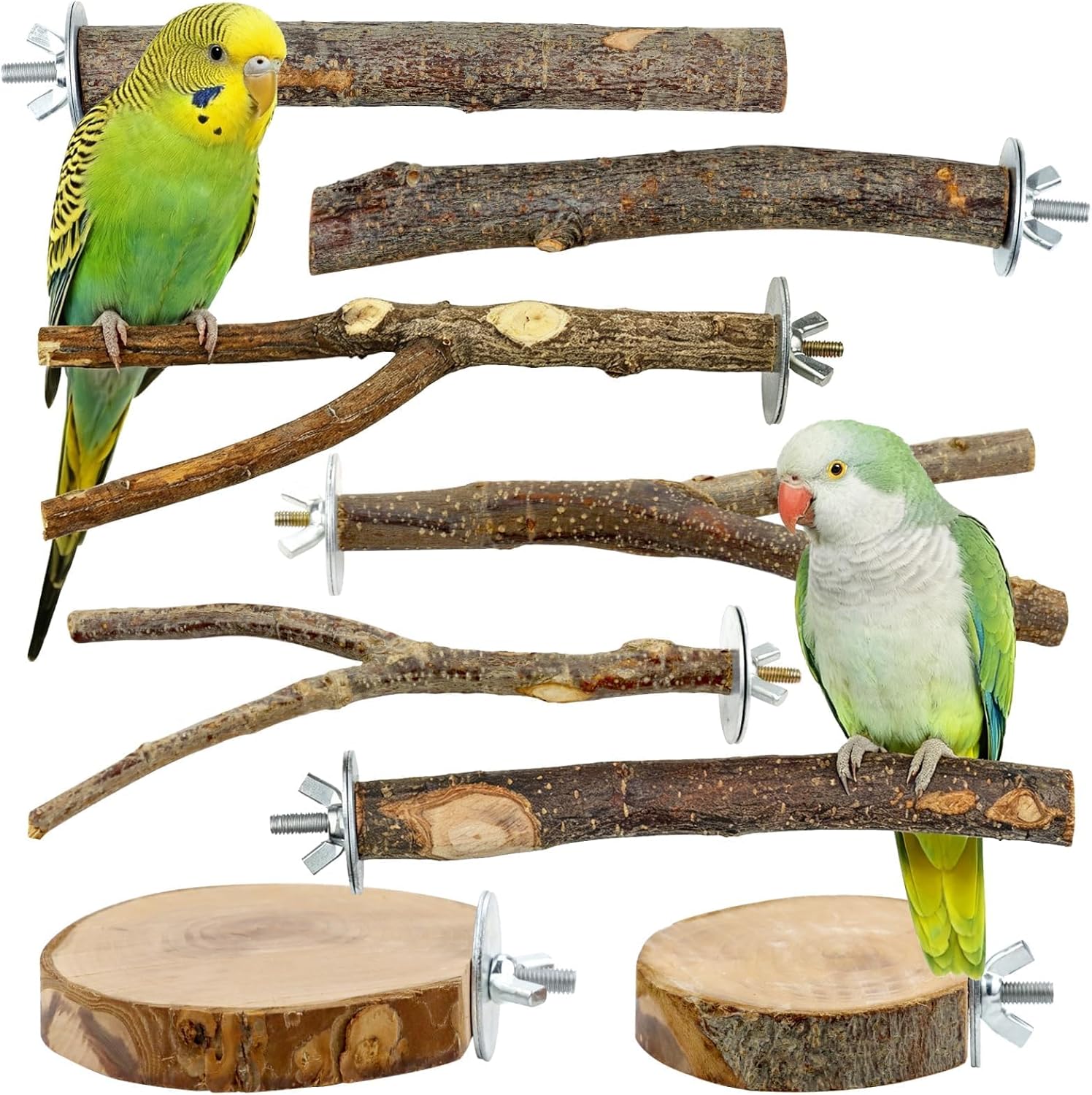 Natural Wood Bird Perch Sets for B2B Sourcing