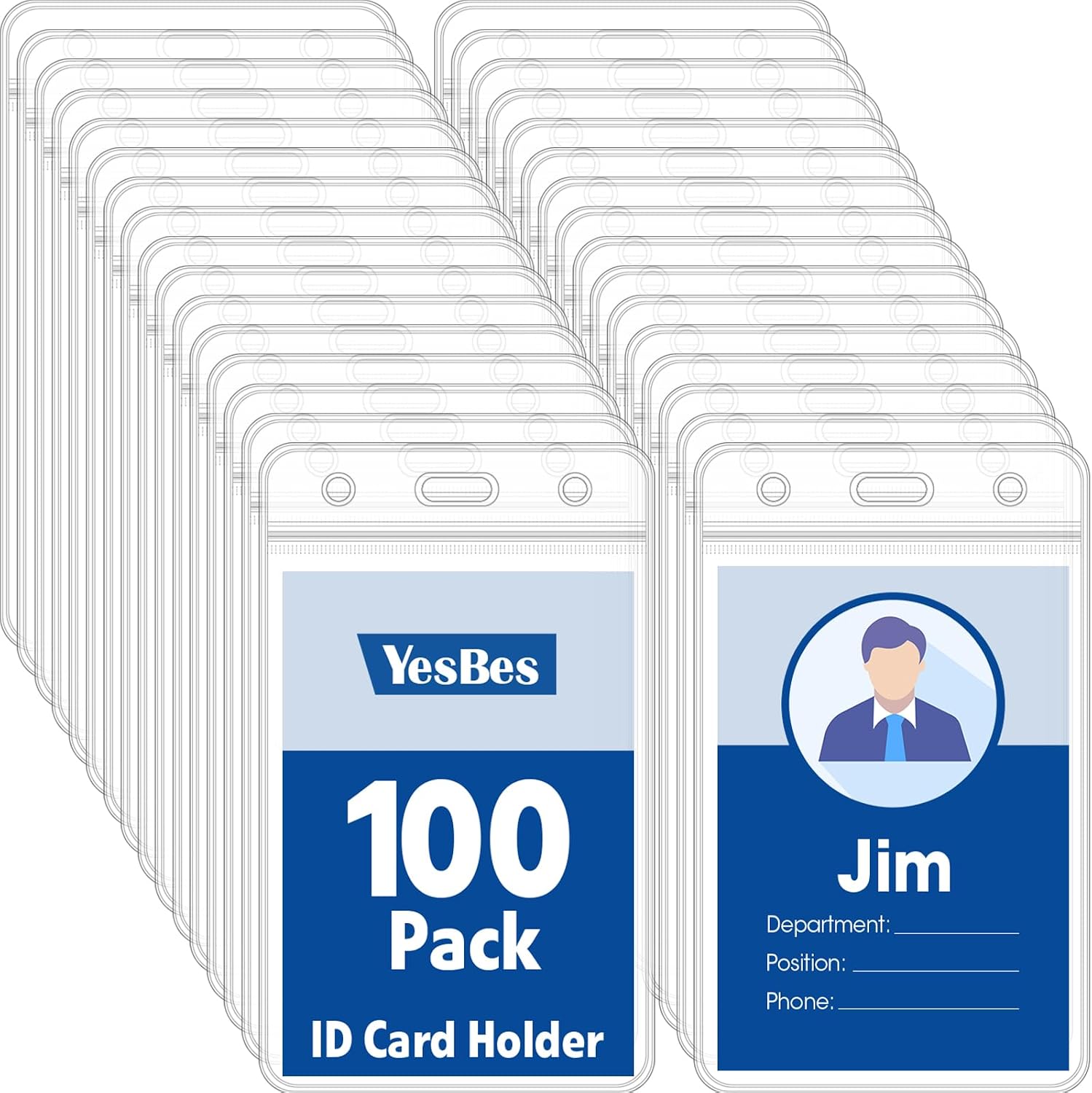 Clear ID Badge Sleeves for Event and Workplace Purchasing