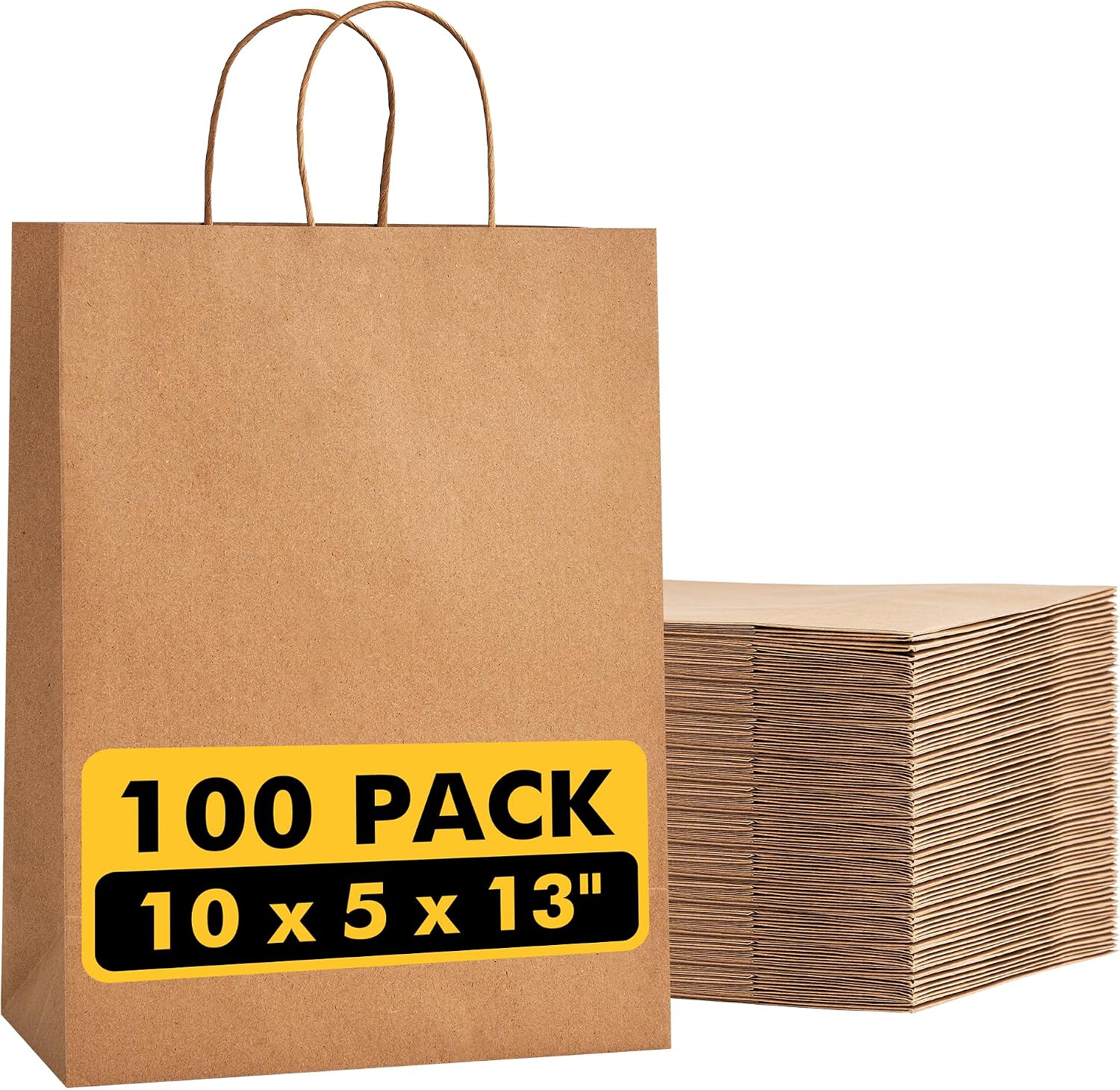 Handled Kraft Shopping Bags for Retail Packaging Buyers